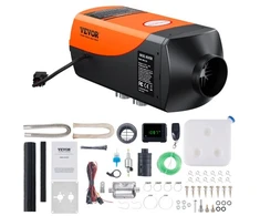Koduva VEVOR dyzelinis oro šildytuvas, 12 V ir 24 V, 2 kW, su LCD ekranu ir nuotolinio valdymo pultu, 10 l