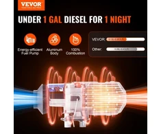 VEVOR Dyzelinis šildytuvas XMZ-D2, 12 V 2 kW, Bluetooth programėlės valdymas