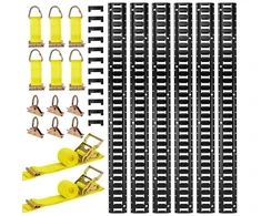 Koduva VEVOR E-Track tvirtinimo bėgelių rinkinys, 6 vnt. 1,5 m, 26 dalių