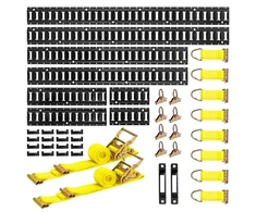 Koduva VEVOR E-Track tvirtinimo bėgių rinkinys, 8 vnt., 1,5 m+1,2 m+0,6 m+0,3 m, 36 dalių