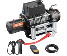 VEVOR Elektrinė gervė, 5400 kg, 12 V DC, 9,1 mm x 26 m plieno trosas