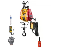Koduva VEVOR elektrinė keltuvė-vinčas 2-in-1, 300 kg, 1500 W, 30 m, 18,9 m/min, laidinis ir belaidis pultas