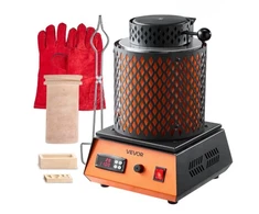 Koduva VEVOR elektrinė lydymo krosnis, 1500 W, 2102 °F / 1150 °C, su 5kg keraminiu tigliu