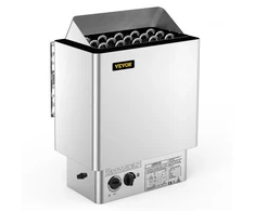 VEVOR Elektrinė pirties krosnelė 9 kW, 380–415 V, šlapio ir sauso naudojimo, su valdymo bloku, nerūdijančio plieno
