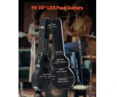 VEVOR Elektrinės gitaros kietas dėklas, 105 cm, su užraktu ir raktu, skirtas LES Paul gitaroms