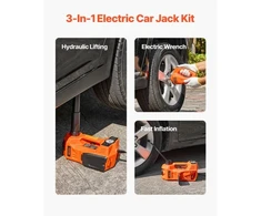 VEVOR Elektrinis automobilio domkratas, su integruotu pūstuvu, 12 V, su elektriniu smūginiu veržliasūkiu ir LED šviesa
