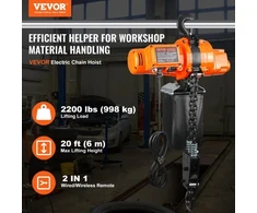 VEVOR Elektrinis grandininis keltuvas, vienfazis, 998 kg, 6 m