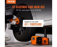 VEVOR Elektrinis hidraulinis automobilio domkratas 5 t, 12 V, su smūginiu veržliasukiu ir pripūtimo pompa