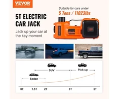 VEVOR Elektrinis hidraulinis automobilio keltuvas 5 t, 12 V, su padangų pripūtimo siurbliu