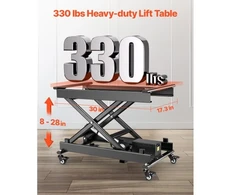 Koduva VEVOR elektrinis kėlimo stalas, 150 kg, 8–28 col. reguliuojamas, juodas