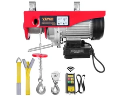 Koduva VEVOR elektrinis keltuvas 2200 lb, 1600 W, 220 V, su belaidžiu nuotolinio valdymo pultu