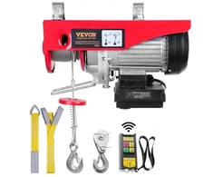 Koduva VEVOR elektrinis keltuvas, 400 kg, 850 W, 220 V, belaidis pultas, 12 m, plieno trosas