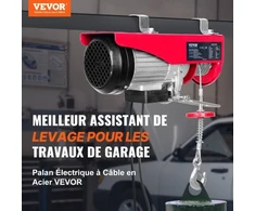 Koduva VEVOR elektrinis keltuvas, 600 kg, 1150 W, 220 V, su laidiniu pultu, 12 m viengyslis kėlimo aukštis