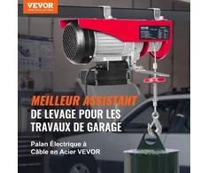 Koduva VEVOR elektrinis keltuvas, 800 kg, 1450 W, 220 V, belaidis nuotolinis valdymas, 12 m