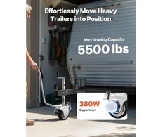 Koduva VEVOR elektrinis priekabos manevravimo vežimėlis, 2,5 t, 380 W, 12 V, 7 m/min, reguliuojamas 31–63 cm