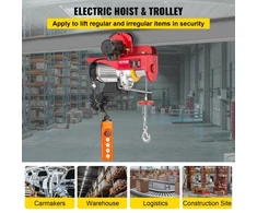 Koduva VEVOR elektrinis trosinis keltuvas 800 kg / 1700 lb, 1300 W, 12 m, modelis PA800