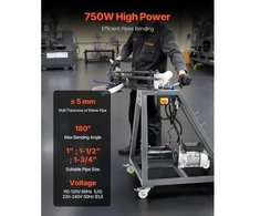 Koduva VEVOR elektrinis vamzdžių lenkimo įrenginys, 750 W, 6 l hidraulinis cilindras, 3 štampai, iki 180°