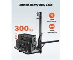 Koduva VEVOR elnių keltuvas su platforma, 300 lbs, 2 colių įvadas, 360° pasukamas ir sulankstomas