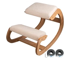VEVOR Ergonomiška klūpima kėdė, balta, 100 kg