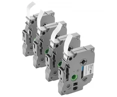 Koduva VEVOR etikečių juosta, 4 vnt., 12 mm, juoda ant baltos, suderinama su Brother P-Touch