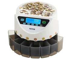 Koduva VEVOR euro monetų rūšiuotuvas ir skaičiavimo aparatas 8 euro monetų tipams, iki 850 monetų, LCD ekranas