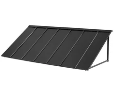 Koduva VEVOR fiksuotas metalinis stogelis 80 x 36 in, langų ir durų stogas, plieno rėmas