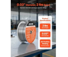 Koduva VEVOR flux core MIG suvirinimo viela E71T-11, 0,8 mm, 0,9kg