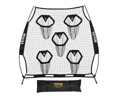 VEVOR Futbolo treniruočių metimo tinklas, 1828,8 x 1828,8 mm, su 5 taikiniais