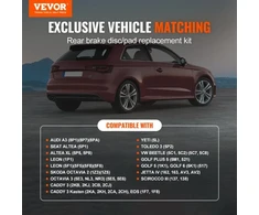VEVOR Galinių stabdžių komplektas Audi A3 (8P), VW Golf 5/6, Seat Leon, Skoda Octavia, Altea, 253 mm