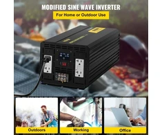 Koduva VEVOR galios keitiklis, modifikuota sinusoidė, 5000W, DC 12V į AC 110V, LCD