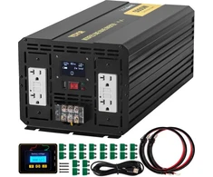 Koduva VEVOR galios keitiklis, modifikuota sinusoidė, 5000W, DC 12V į AC 110V, LCD
