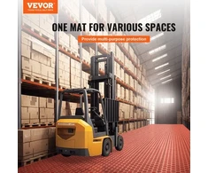 Koduva VEVOR garažo grindų plytelės, sujungiamas kilimėlis, 305 x 305 x 13,4 mm, 25 vnt., raudona