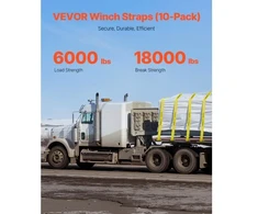 VEVOR Gervės diržai, 10,2 cm x 9,1 m, 2722 kg keliamoji galia, 10 vnt.