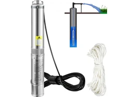 Koduva VEVOR giluminis panardinamas siurblys 750 W, 230 V/50 Hz, 100 l/min, 66 m, nerūdijantis plienas