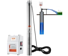 Koduva VEVOR giluminis panardinamasis siurblys 1500W 230V, 108 m, nerūdijantis plienas, 19,4 m laidas, 4SDM6/15
