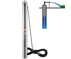 Koduva VEVOR giluminis panardinamasis siurblys 1100 W 230 V, 7.1 m³/h, 105 m, 19.4 m kabelis, nerūdijantis plienas