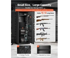 Koduva VEVOR ginklų seifas 10-12 ginklams, SS-202QG, 400 x 500 x 1380 mm