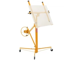 Koduva VEVOR gipso kartono keltuvas 3353 mm, 68 kg, su reguliuojama teleskopine svirtimi ir užrakinamais ratukais, geltonas