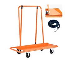 Koduva VEVOR gipso kartono vežimėlis su 816 kg keliamąja galia, plieno, su 4 pasukamais ratukais, oranžinis