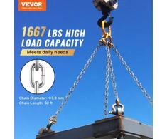 Koduva VEVOR grandinė, 5/16" x 92 pėdų, 1667 lb darbinė apkrova, cinkuota