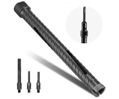Koduva VEVOR gręžimo karūna, 25 mm, 241 mm, M16 vidinis sriegis, deimantinė sauso gręžimo karūna su 3 adapteriais