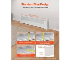 VEVOR Grindinio šildytuvo dangtis, Basic Series, 916 mm, baltas