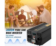 VEVOR Grynos sinusoidės keitiklis TP-3000W, 3000 W, 24 V DC į 230 V AC