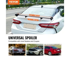 VEVOR GT sparnas automobiliui, 43,3 col. universalus, vieno denio, reguliuojamas, juodas