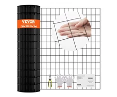 VEVOR Hardware cloth vielos tinklo ritinys, 910 x 15240 mm, 16 gauge, cinkuotas su juoda vinilo danga