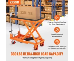 Koduva VEVOR hidraulinis kėlimo stalas vežimėlis, 150 kg keliamoji galia, 220–720 mm kėlimo aukštis, vienos žirklės, TF15
