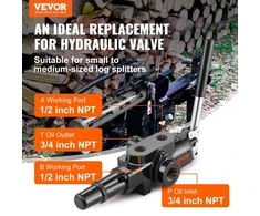 VEVOR Hidraulinis rąstų skaldytuvo vožtuvas, 1 sekcija, 25 GPM, 3626 PSI