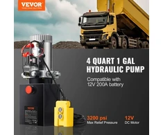 Koduva VEVOR hidraulinis siurblys 4 kv./3,8 l, vieno veikimo, DC 12 V