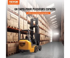 Koduva VEVOR interlocking garažo plytelės 12 x 12 x 0,53 col. 50 vnt., sidabrinės