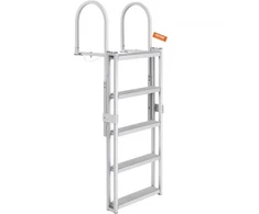 Koduva VEVOR ištraukiamos 5 pakopų dokų kopėčios, aliuminio lydinys, 170-200,5 cm